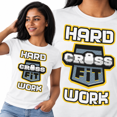 KOSZULKA DAMSKA NA SIŁOWNIĘ  HARD WORK